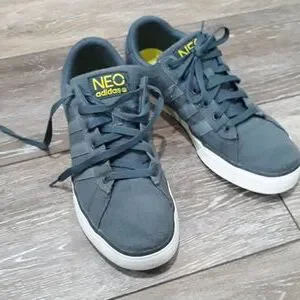 Adidas Neo grey mesh sneakers. size 9